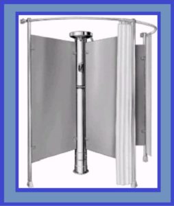 Commercial Column Shower with Privacy Assembly